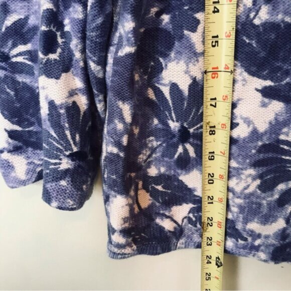 Coldwater Creek Cotton Floral Print Wood Button Cardigan Sweater Top Cottagecore - Picture 16 of 16